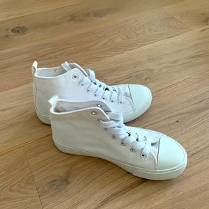 White high top sneakers